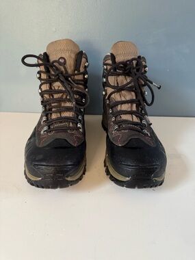 Merrell Women's Lace-Up Hiking Boots in Black and Tan